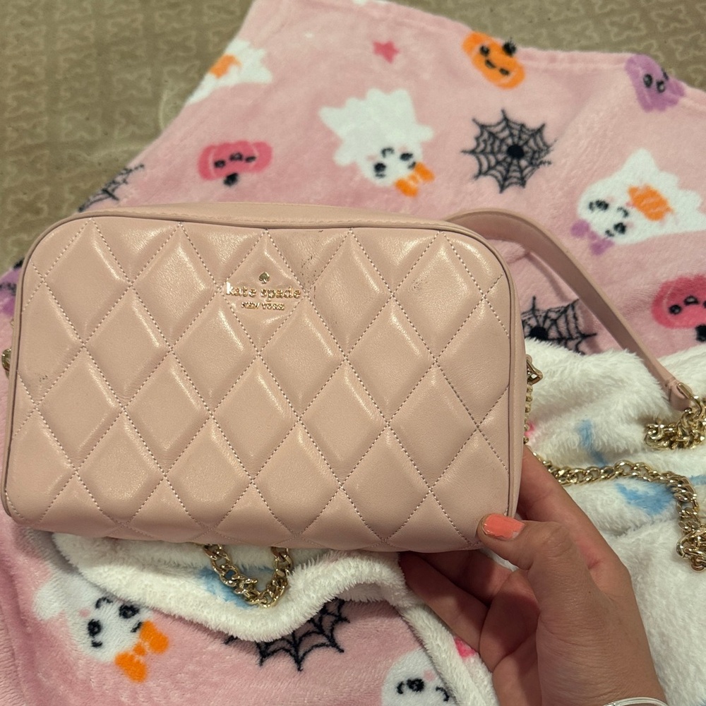 Kate Spade Blush Quilted Crossbody Bag
